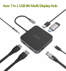 ACER  7in1 USB4 8K Multi Display hub: 1 x HDMI + 1 DP + 2 x USB3.2 + 1 x USB C + 1 x RJ45 + 1 x 3.5mm audio port