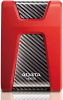 ADATA Externí HDD 1TB USB 3.1 DashDrive Durable HD650, červený (gumový, nárazu odolný)