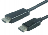 PREMIUMCORD Kabel DisplayPort 1.2 na HDMI 2.0, pro rozlišení 4Kx2K@60Hz, 3m