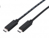 C-TECH kabel USB 3.2, Type-C (CM/CM), PD 100W, 20Gbps, 2m, černý