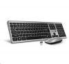 CONNECT IT Combo bezdrátová stříbrná klávesnice + myš, (+2x AAA +1x AA baterie zdarma), CZ + SK layout