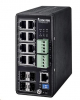 Vivotek AW-IHT-1271, Industriální switch 8xGbe POE (budget 240W, 802.3af/at) + 4x SFP, management L2+,
