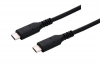 C-TECH kabel USB 4.0, Type-C (CM/CM), PD 100W, 40Gbps, 0,5m, černý