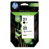 HP Combopack black č.21, 190 str. + 3-barevná č.22, 165 str. [SD367AE] - Ink náplň