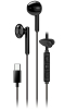 GENIUS sluchátka HS-M366 headset, mikrofon, USB-C, rotáční klip, černá