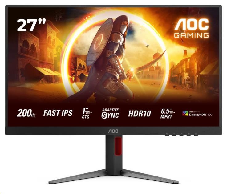 AOC MT 27" 27G4HA - 1920x1080,IPS,200Hz,HDR10,2xHDMI,1xDP,Repro,Pivot