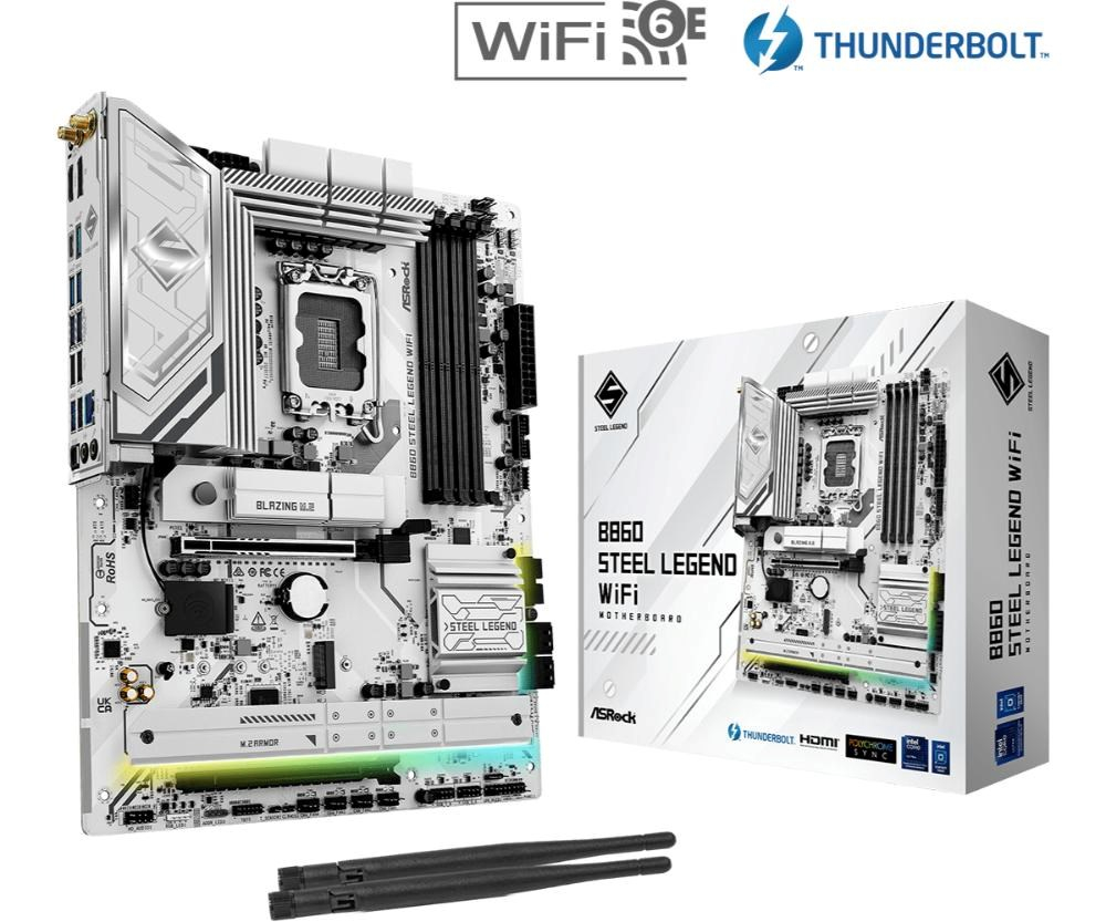 ASRock MB Sc LGA1851 B860 Steel Legend WiFi, Intel B860, 4xDDR5, 1xThunderbolt, 1xDP, 1xHDMI, WiFi, ATX