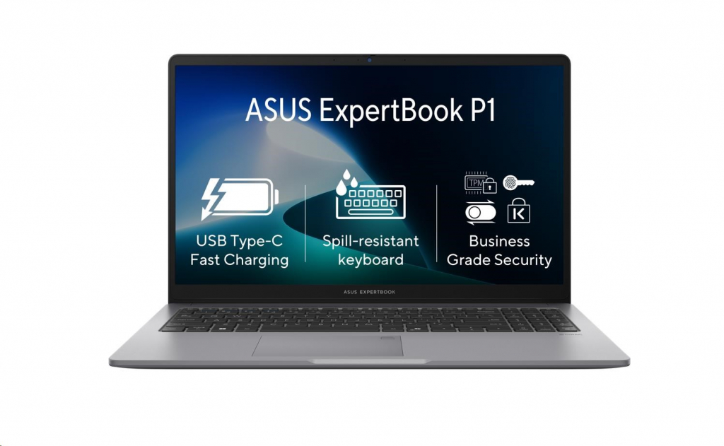 ASUS NTB ExpertBook P1 (P1503CVA-S7I7161TX), i7-13620H, 15.6" FHD, 16GB, 1TB SSD, UHD, W11 Pro, Misty Grey