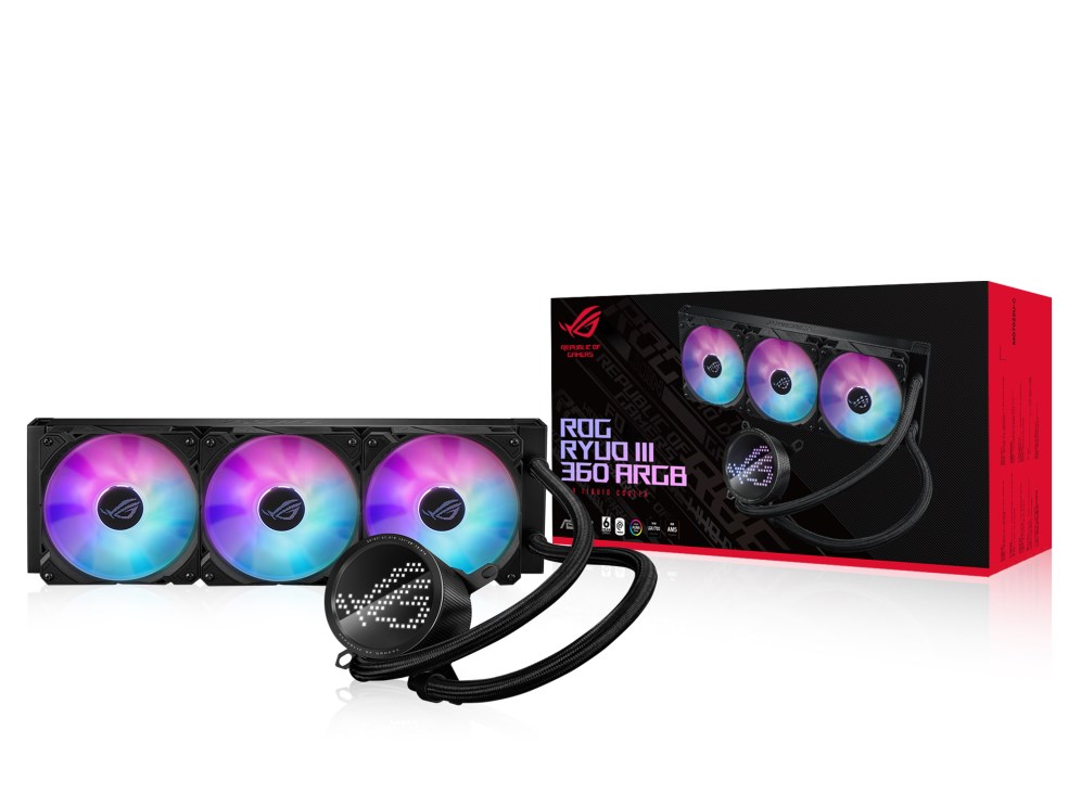 ASUS vodní chladič CPU AIO ROG RYUO III 360 ARGB, 3x120mm, LGA1851, AM5