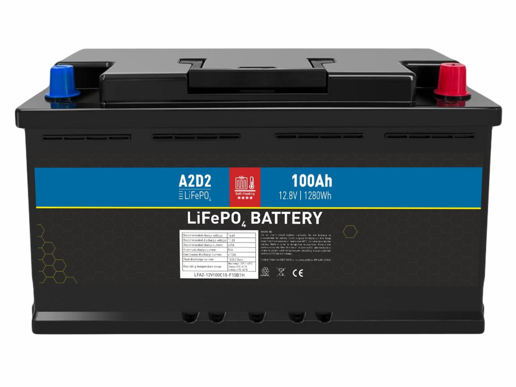 AVACOM A2D2 Baterie pro LiFePO4 12,8V 100Ah F15 SELF-HEAT Case pro autobaterii (REPT cells)