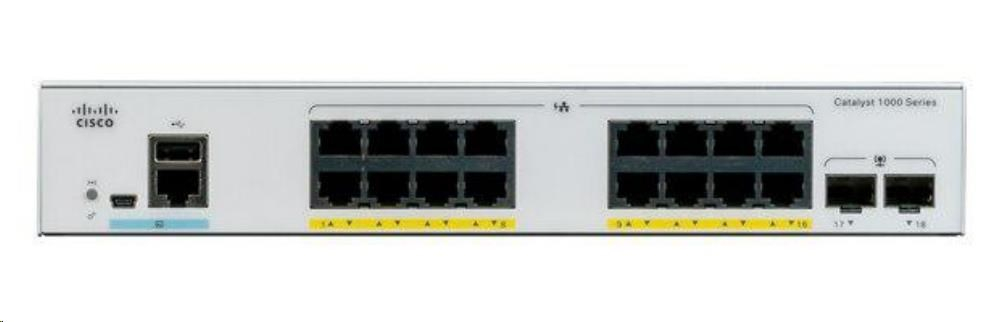 Cisco Catalyst C1000-16P-E-2G-L, 16x10/100/1000, 2xSFP, PoE