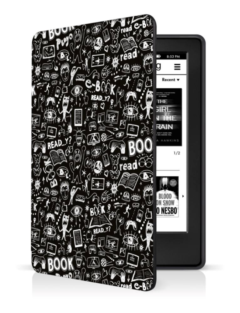 CONNECT IT Pouzdro pro Amazon Kindle Paperwhite 2024, doodle černá