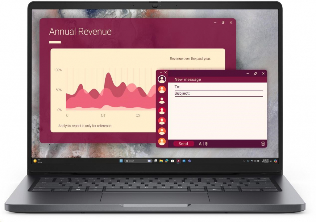 DELL NTB Pro 14 PC14250/5-220U/16GB/512SSD/14" FHD+ /IR Cam & Mic/65W/WLAN/vPro|Backlit Kb/W11 Pro/3Y PS NBD