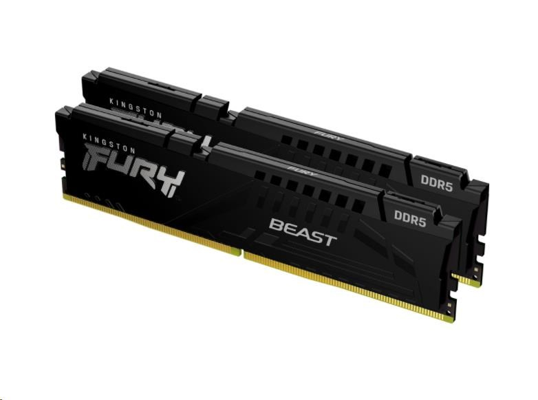 KINGSTON DIMM DDR5 32GB (Kit of 2) 5200MT/s CL40 FURY Beast Černá