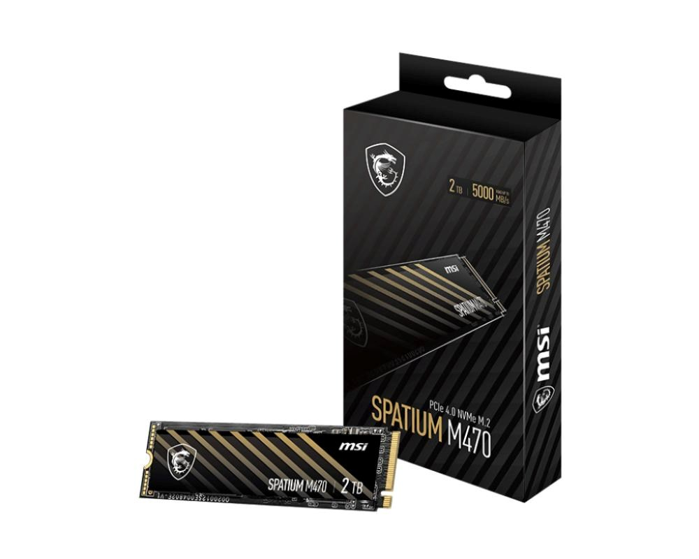 MSI SSD SPATIUM M470 PRO, 2TB, M.2 2280, PCIe Gen4x4 NVMe 1.4, R:6000/W:5000MB/s