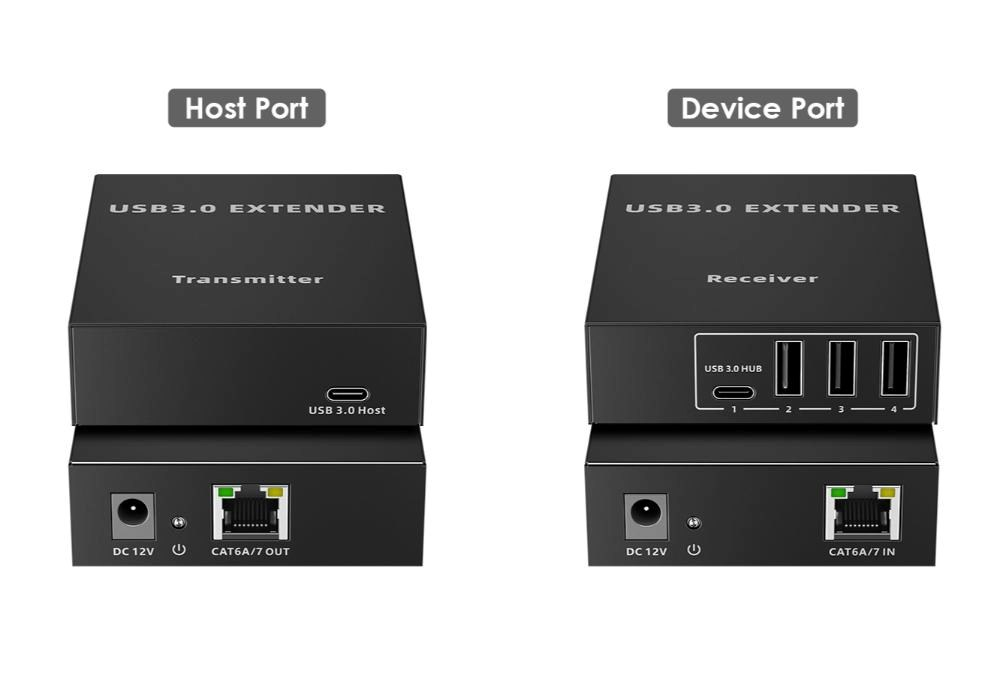 PremiumCord 4-port USB 3.0 extender po Cat5/Cat5e/Cat6 do 100m