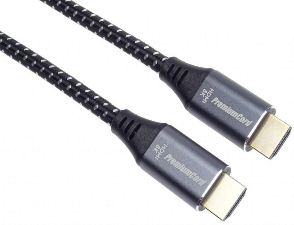 PREMIUMCORD Kabel Ultra HDMI 2.1 High Speed + Ethernet kabel 8K@60Hz, zlacené konektory, 10m