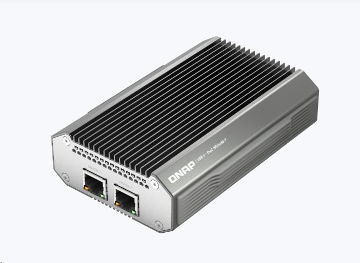 QNAP QNA-UC10G2T adaptér USB-C/Thunderbolt 4 na 2x 10GBASE-T (2x10GbE,1xUSB-C4/TB4,fanless)