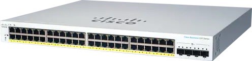 Cisco switch CBS220-48P-4X-UK (48xGbE,4xSFP+,48xPoE+,382W) - REFRESH