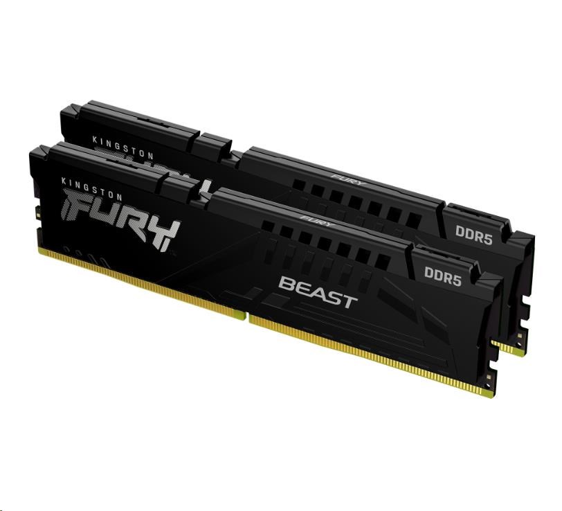KINGSTON DIMM DDR5 128GB (Kit of 2) 5600MT/s CL36 FURY Beast Černá EXPO