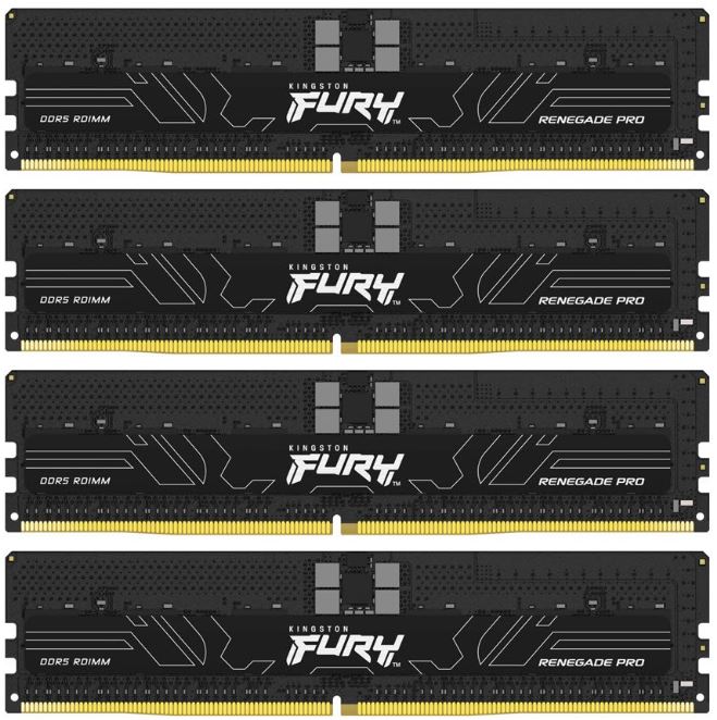KINGSTON DIMM DDR5 64GB (Kit of 4) 6000MT/s CL32 FURY Renegade Pro ECC Reg PnP
