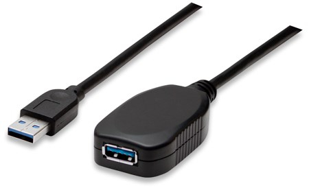 MANHATTAN Kabel USB 3.0 A-A prodlužovací 5m (černý)