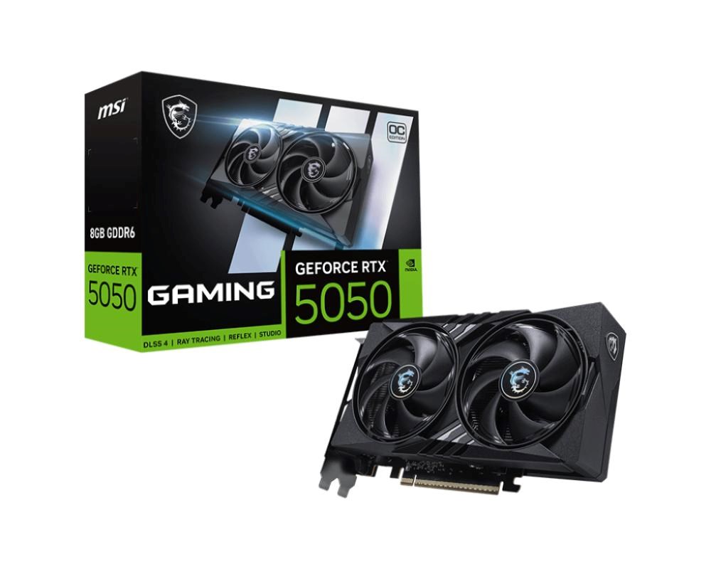 MSI VGA NVIDIA GeForce RTX 5050 8G GAMING OC, RTX 5050, 8GB GDDR6, 3xDP, 1xHDMI