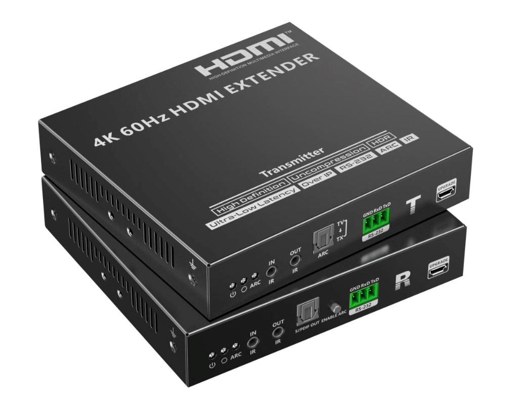 PremiumCord HDMI Nekompresovaný extender na 80m přes 10G LAN, 4K@60Hz, over IP