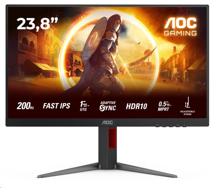 AOC MT 23,8" 24G4HA - 1920x1080,IPS,200Hz,HDR10,2xHDMI,1xDP,Repro,Pivot