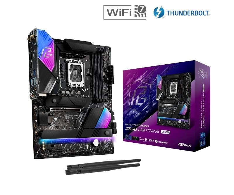 ASRock MB Sc LGA1851 Z890 LIGHTNING WIFI, Intel Z890, 4xDDR5, 1xHDMI, 2xThunderbolt, WI-FI