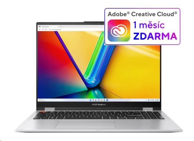 ASUS NTB Vivobook Flip (TN3604YA-MC031W), R7-7730U, 16" 1920 x 1200, 16GB, 512GB SSD, Radeon Vega 7, W11 Home, Silver