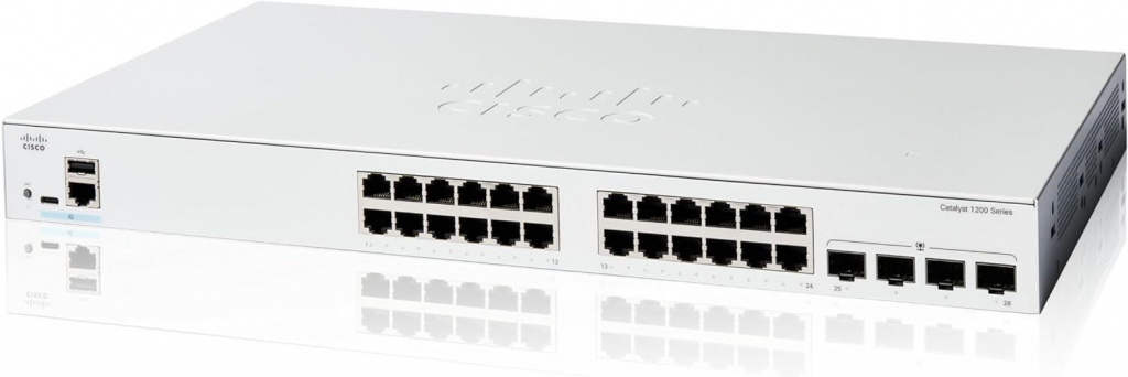 Cisco Catalyst switch C1200-24T-4G (24xGbE,4xSFP,fanless)