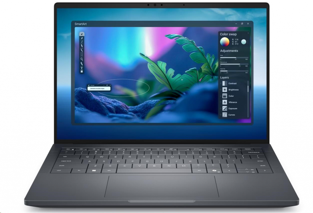 DELL NTB Pro Max Premium 14 MA14250/U7-265H/32GB/1TSSD/14" FHD+/IR Cam/RTX 2000/130W Type-C/WLAN/Bck. Kb/W11P/3Y PS NBD
