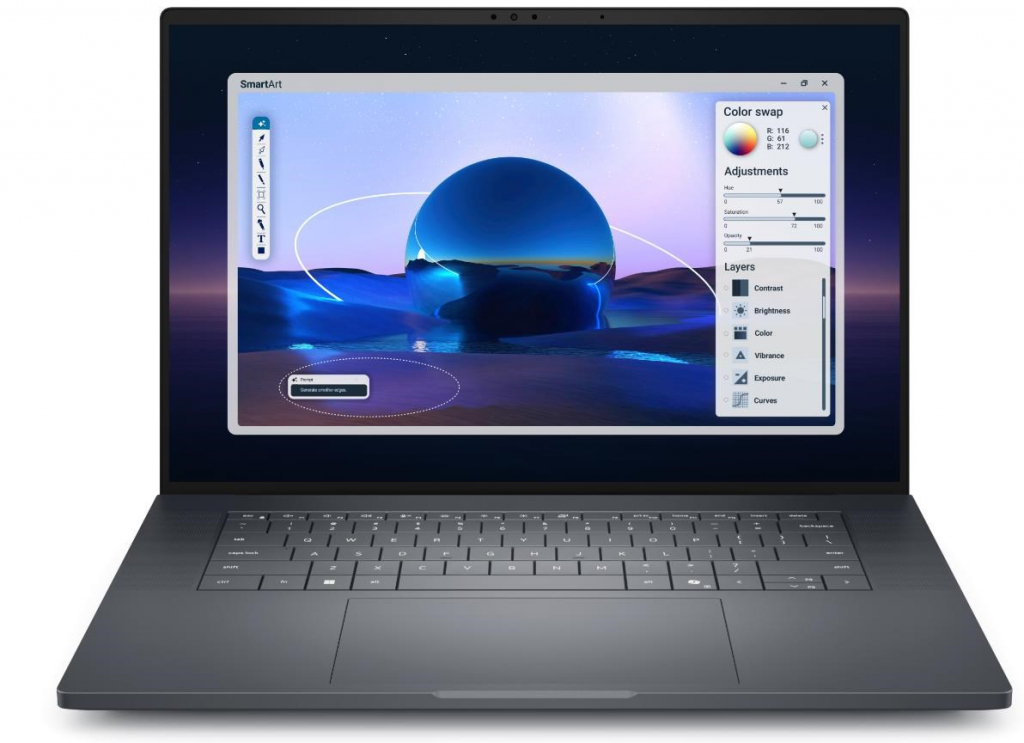 DELL NTB Pro Max Premium 16 MA16250/U7-265H/32GB/1TB SSD/16" FHD+ /IR Cam/NVIDIA RTX 1000/WLAN/Backlit Kb/W11P/3Y PS NBD