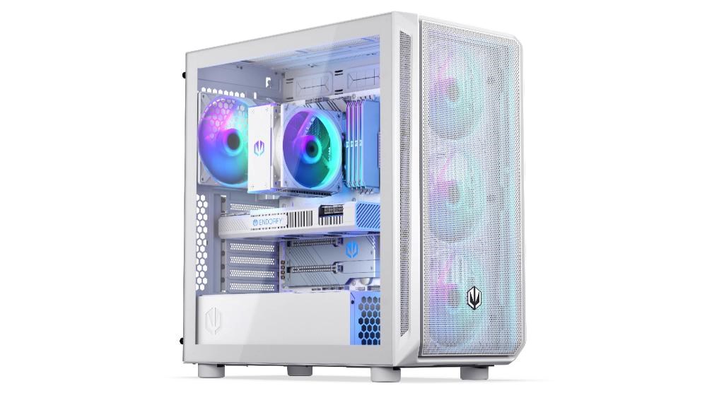 Endorfy skříň Arx 700 ARGB / ATX / 4x 140 ARGB fan (až 8 fans) / 2x USB / USB-C / mesh p. / tvrzené sklo / bílá