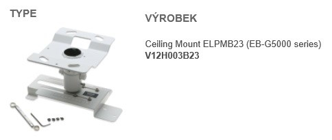 EPSON Ceiling Mount ELPMB23 pro EB-19xx,17xx,8x,8xx,EB-Sx,EB-Xx,EB-Wx Ceiling Kit  - stropní držák projektoru