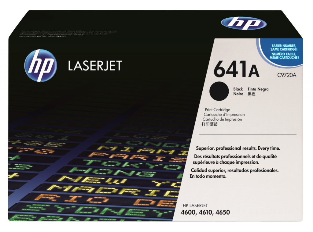 HP CLJ 4600, 4650; black; 8000 str., č. 641A [C9720A] - Laser toner