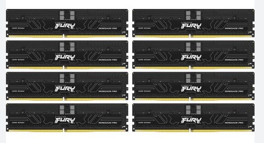 KINGSTON DIMM DDR5 128GB (Kit of 8) 6000MT/s CL32 FURY Renegade Pro ECC Reg PnP