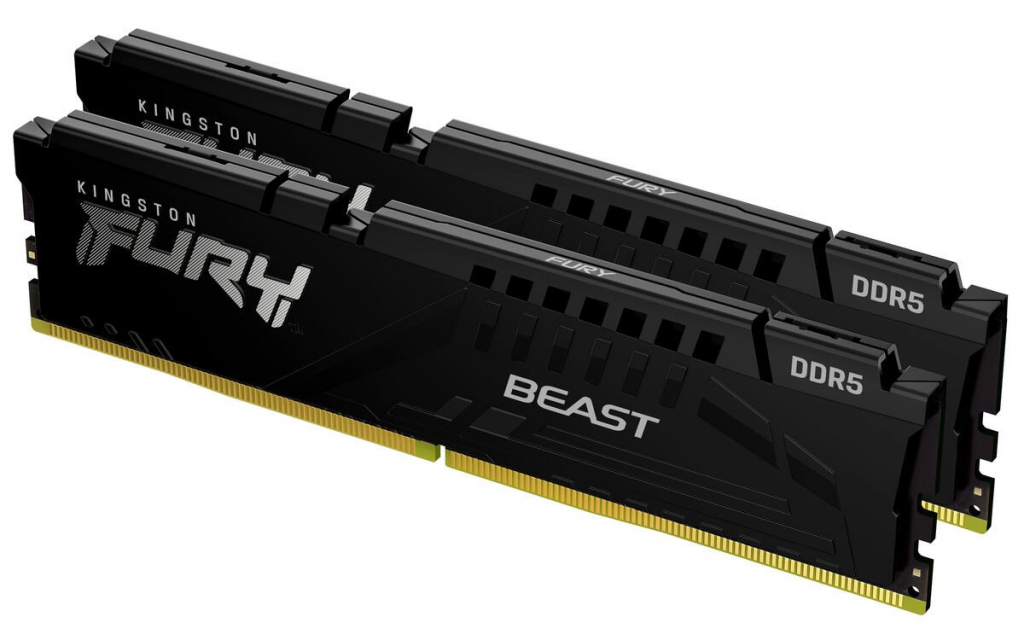 KINGSTON DIMM DDR5 32GB (Kit of 2) 6400MT/s CL32 ECC FURY Beast XMP Černá