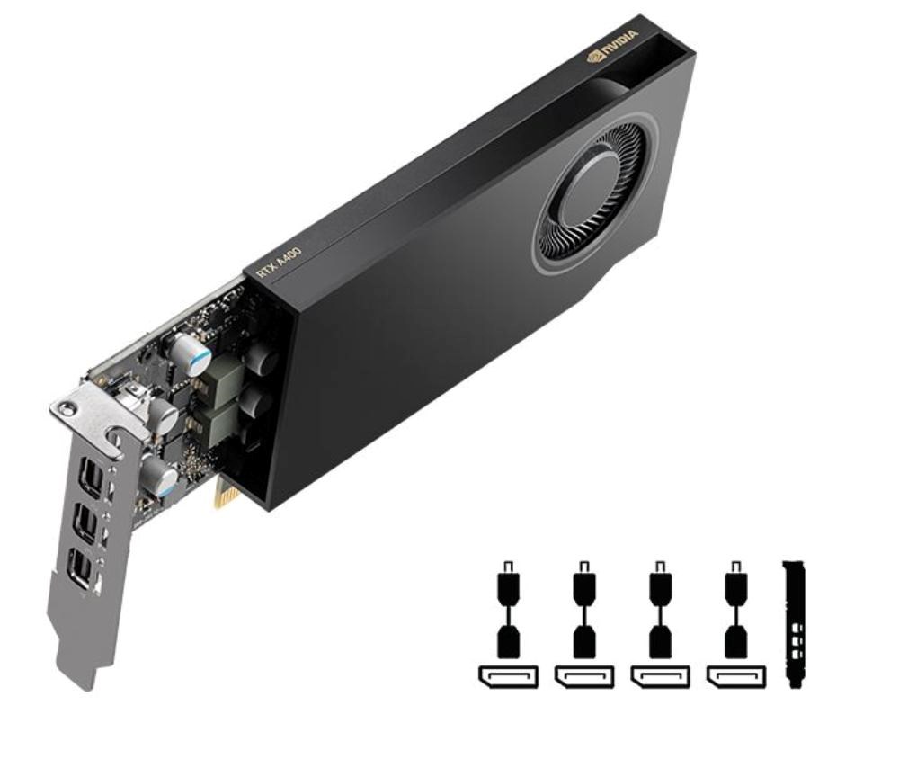 PNY VGA NVIDIA RTX A400 4G, 4G GDDR6, 4xmDP