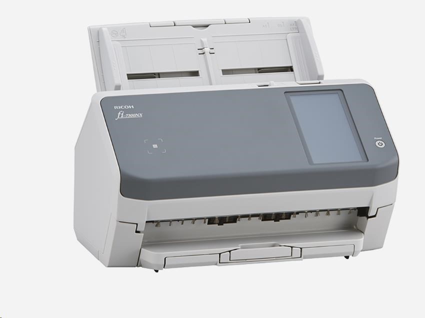 RICOH skener Fi-7300NX A4, průchodový, 60ppm, 600dpi, LAN RJ45-1000, USB 3.2,ADF 80listů, 9000 listů za den