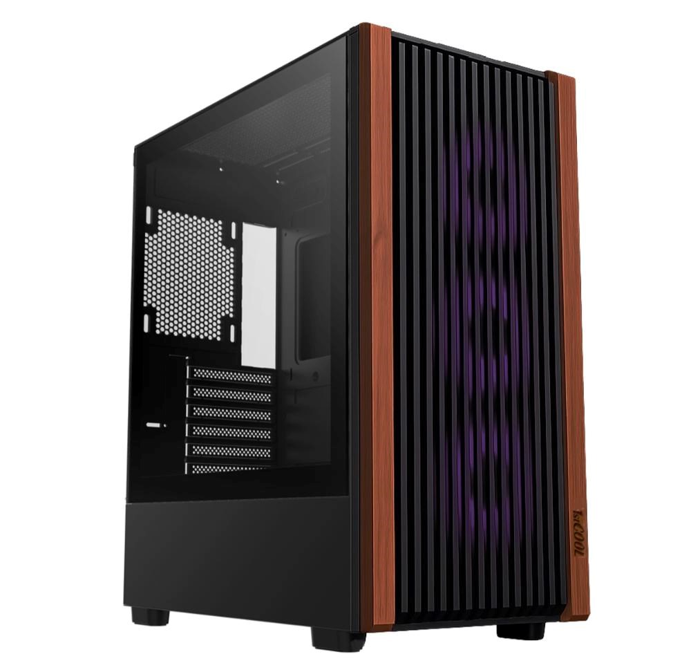 1stCOOL skříň G6 Noble, Mid Tower, ATX, AU, Průhledná Bočnice, Černá