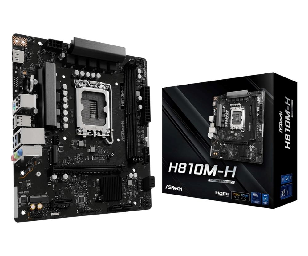 ASRock MB Sc LGA1851 H810M-H, Intel H810, 2xDDR5, 1xHDMI, mATX