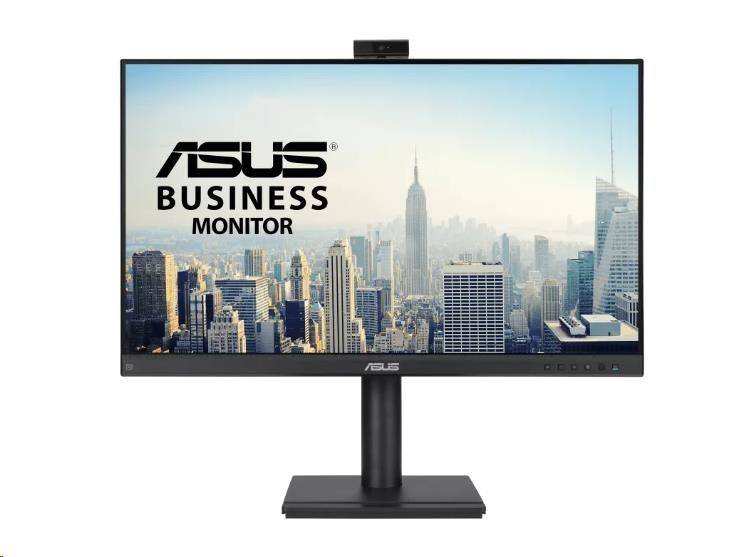 ASUS LCD 23.8" BE249QFK Video Conferencing Monitor, FHD, IPS, 100Hz, Frameless, FHD Webcam, Mic Array, Stereo Speakers