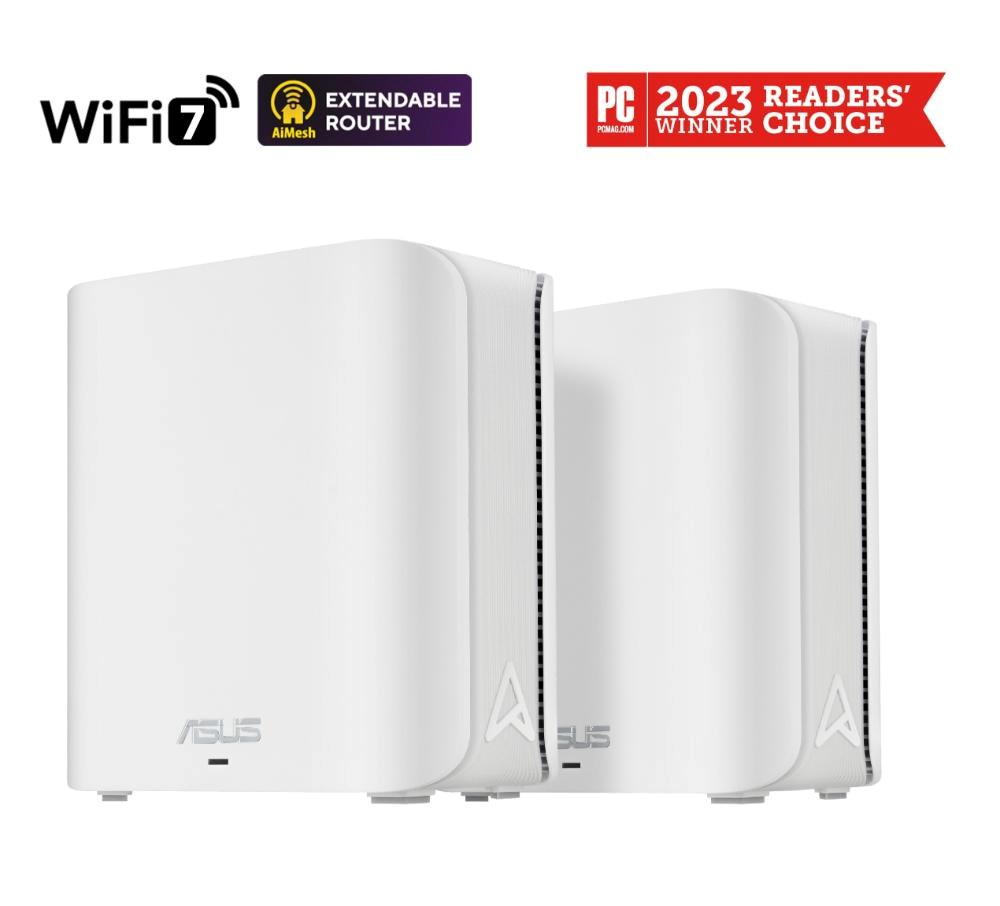 ASUS ZenWifi BD4 2-pack, WiFi7 Extendable Router, AiMesh, 2x WAN/LAN