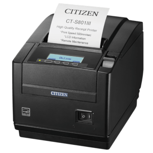 Citizen CT-S801III, 8 dots/mm (203 dpi), cutter, USB, black