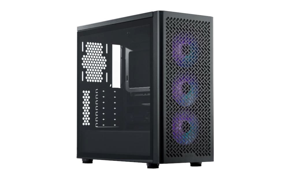 Cooler Master case Elite 502, Průhledná bočnice, ATX, 3x 120mm ARGB Fan, černá