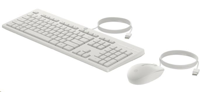 HP 225 Wired Mouse and Keyboard Combo - Česká-Slovenská White