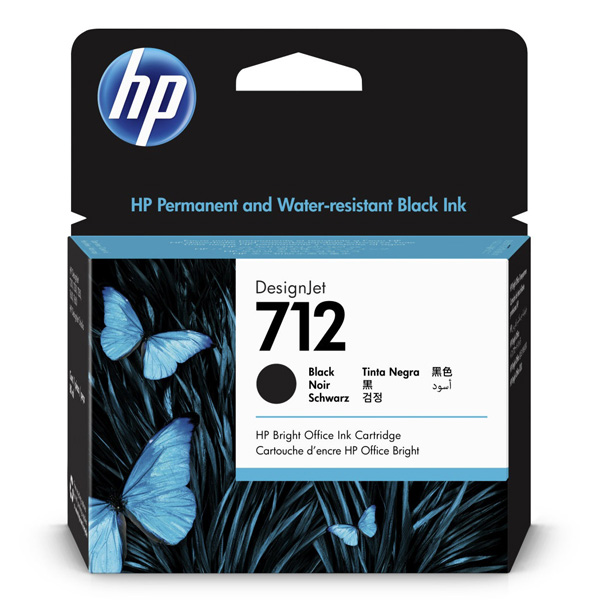 HP DesignJet Studio, T210, T230, T250, HP 712, black, 80ml, [3ED71A]//1