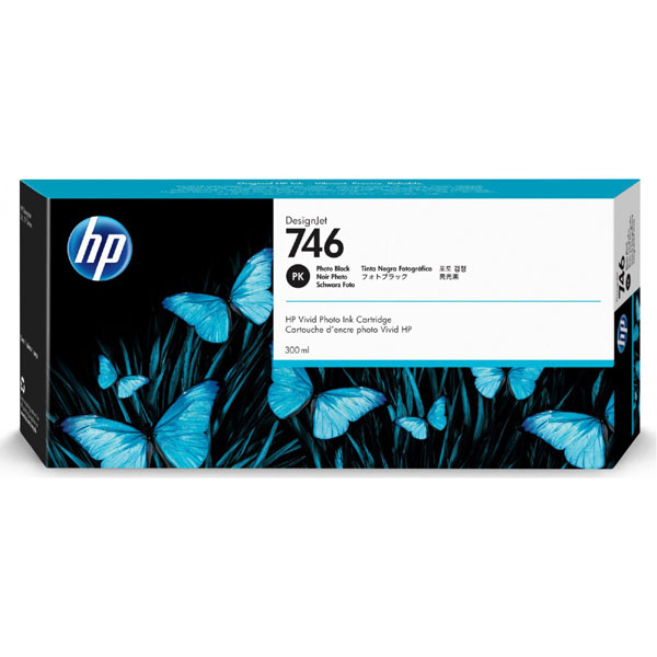 HP HP DesignJet Z6, Z9+,HP originální ink [P2V82A], HP 746, photo black, 300ml//1,00